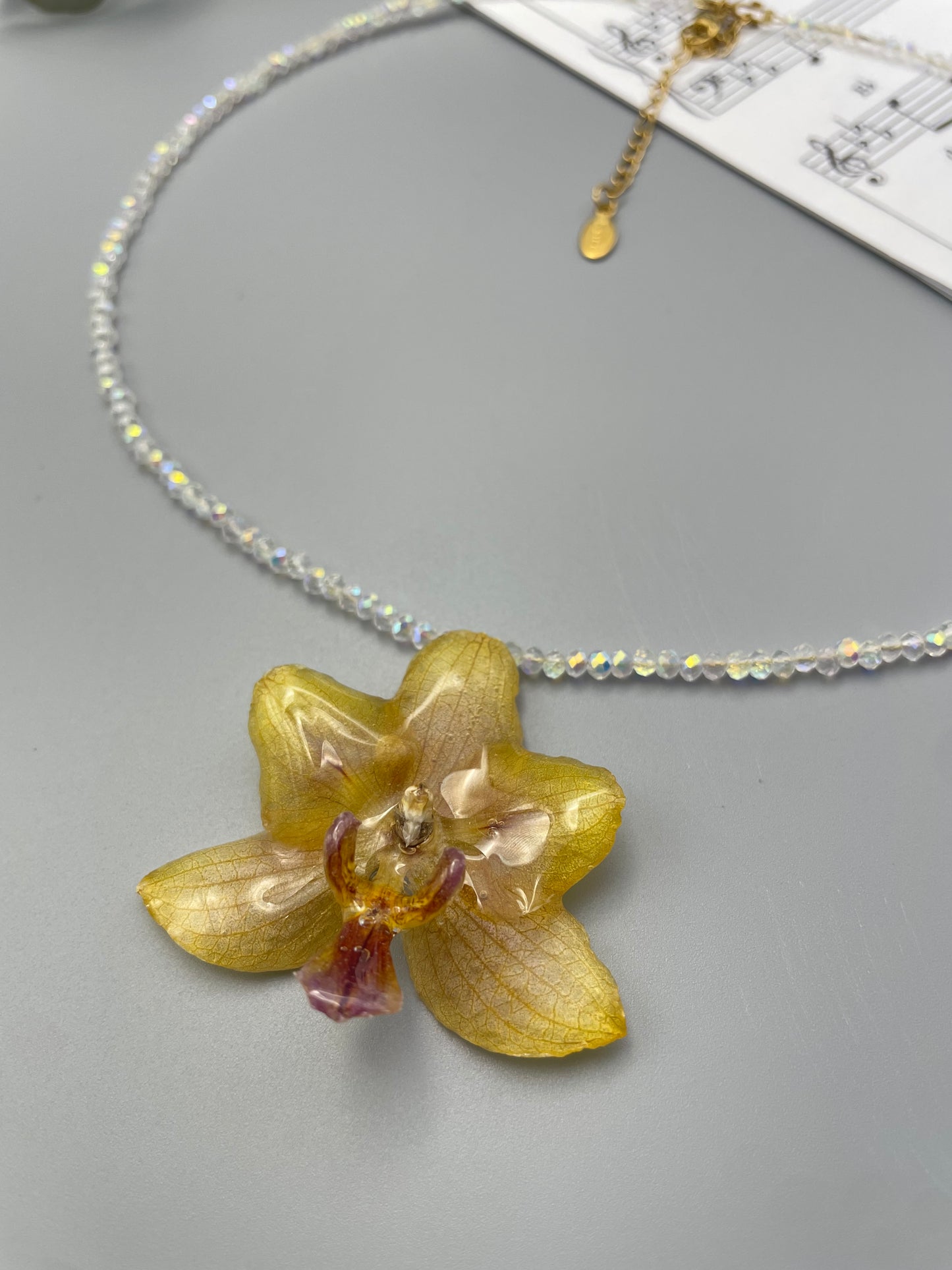 Necklace "Golden Bloom Grace"