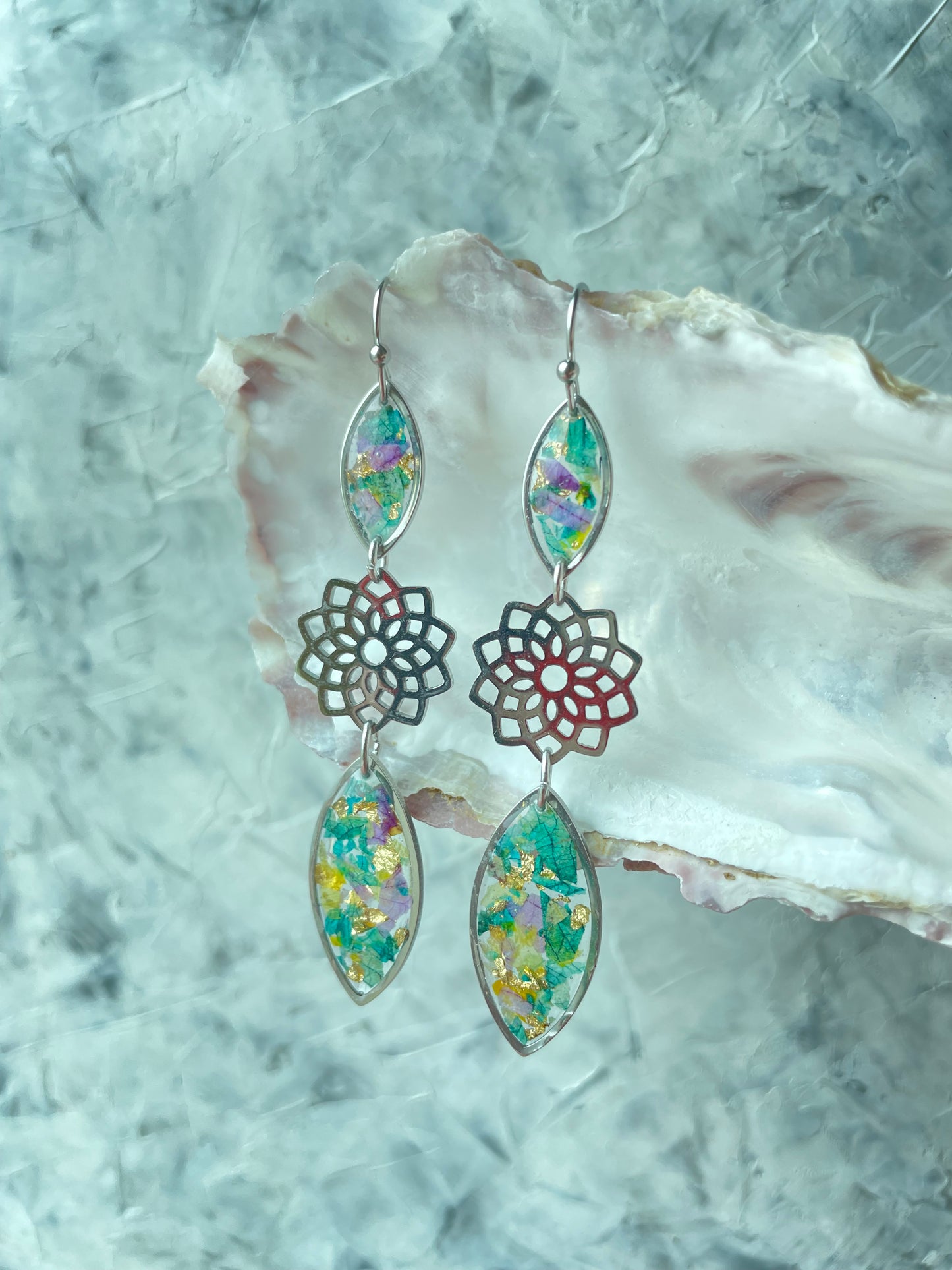 Dangle Resin Drop Earrings