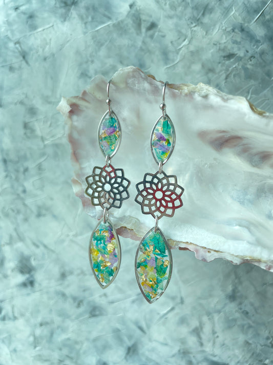 Dangle Resin Drop Earrings