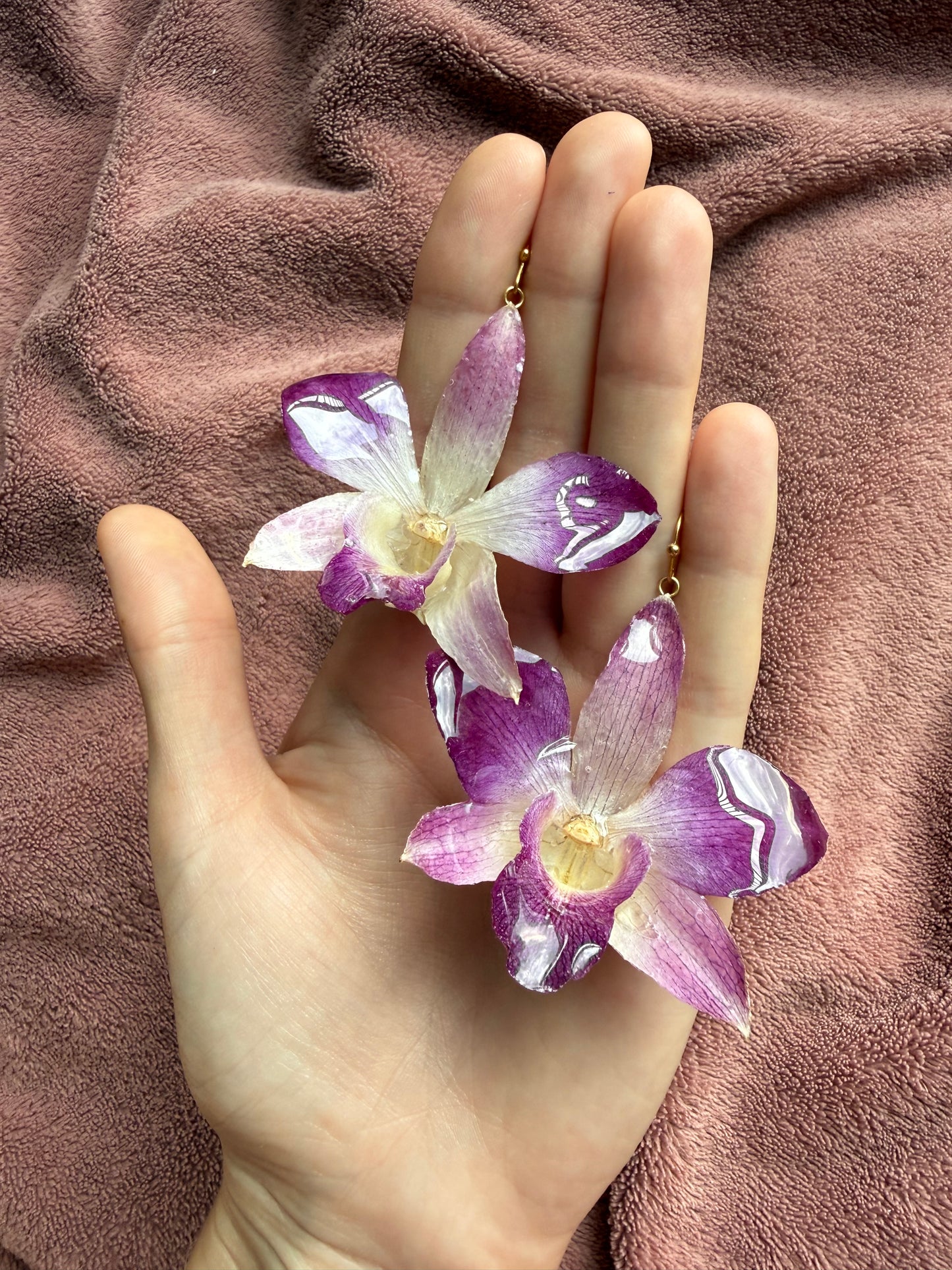 Earrings "Orchid Star"