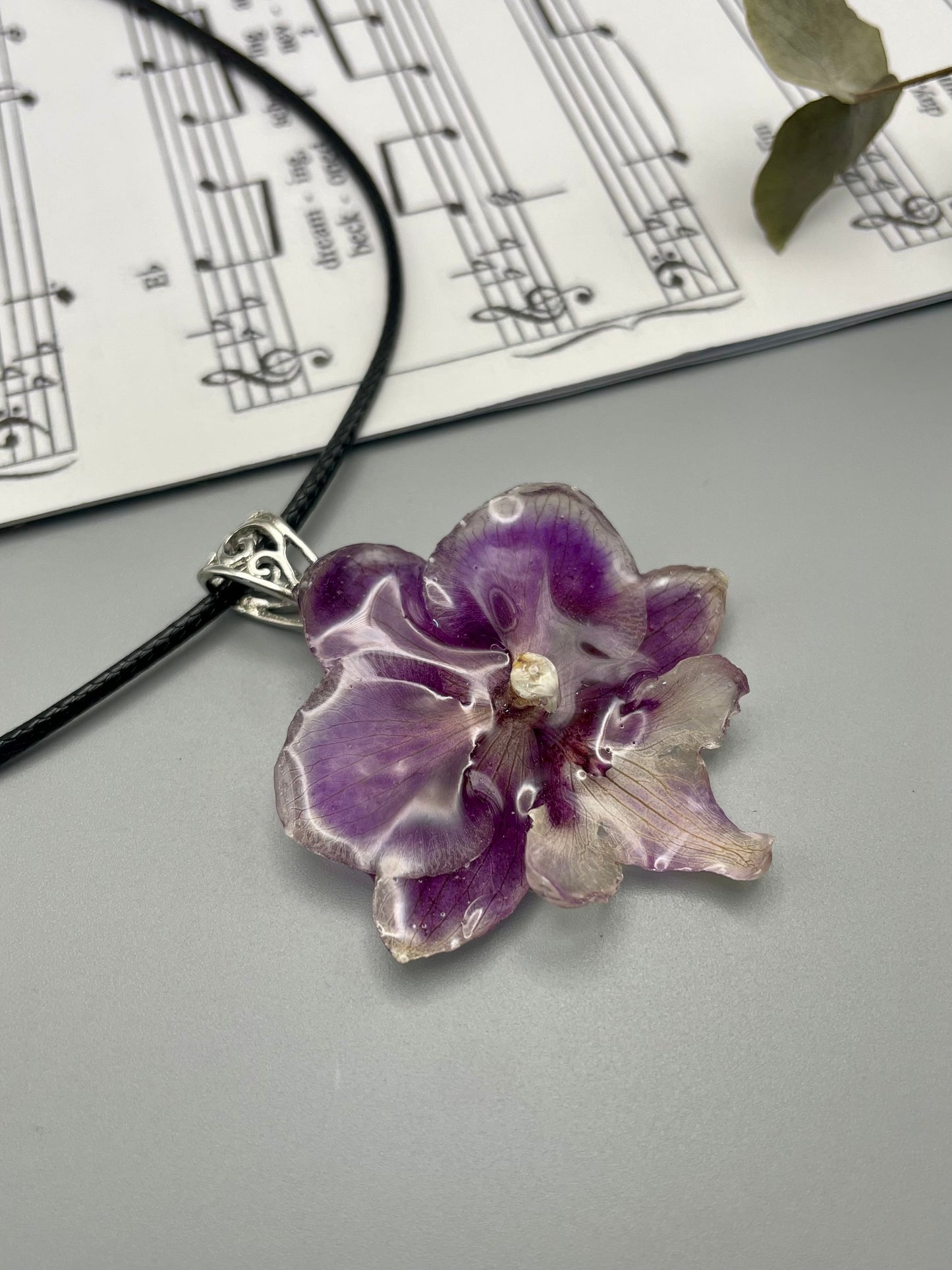 Timeless Real Orchid Pendant - Handmade One-of-a-Kind Jewelry