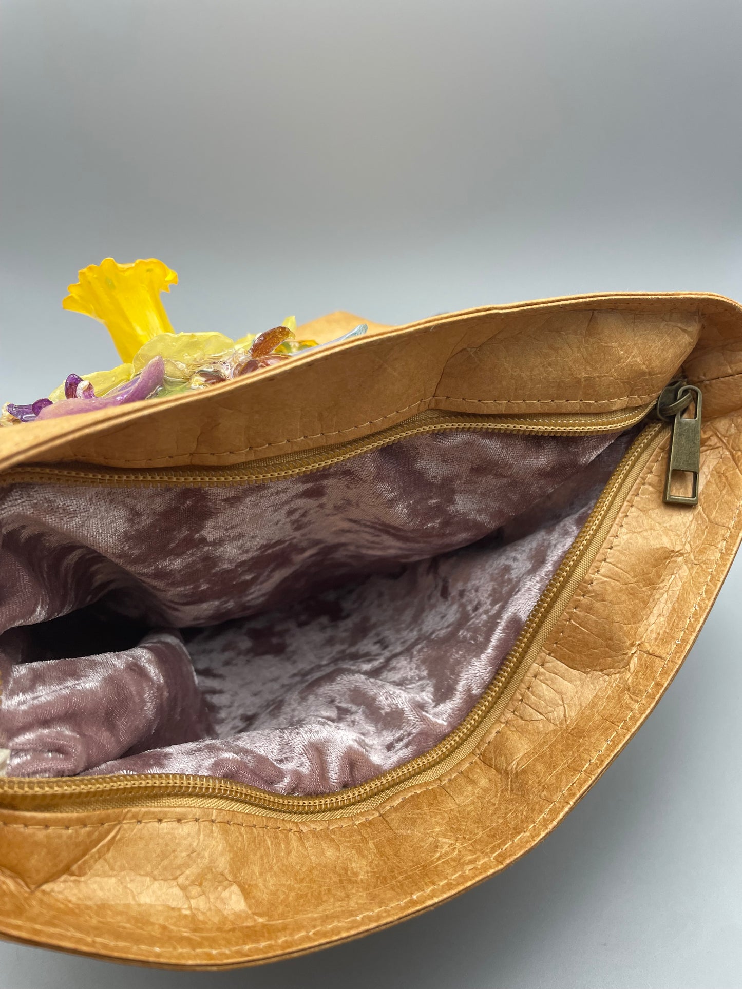 Handmade Floral Designer Bag - Real Dried Flowers & UV Resin Art