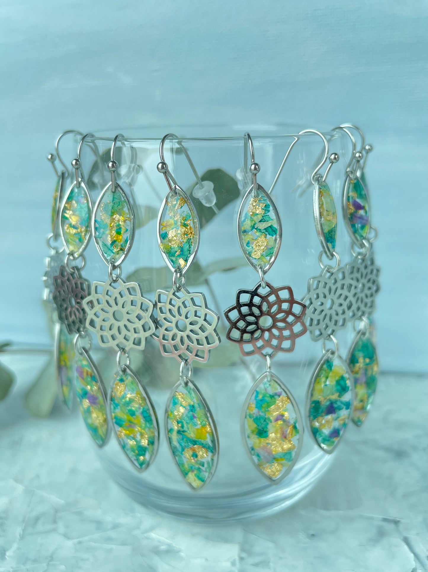 Dangle Resin Drop Earrings