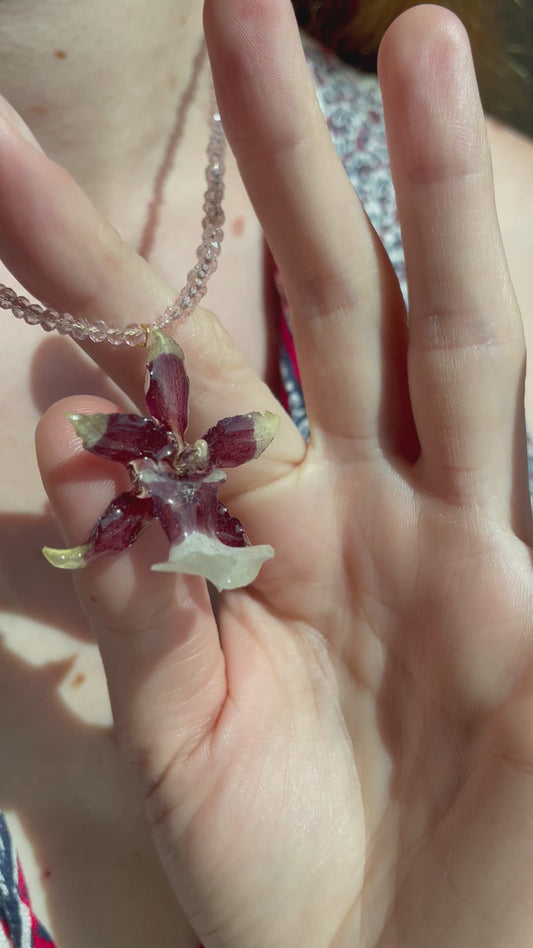 Necklace "Orchid Elegance"