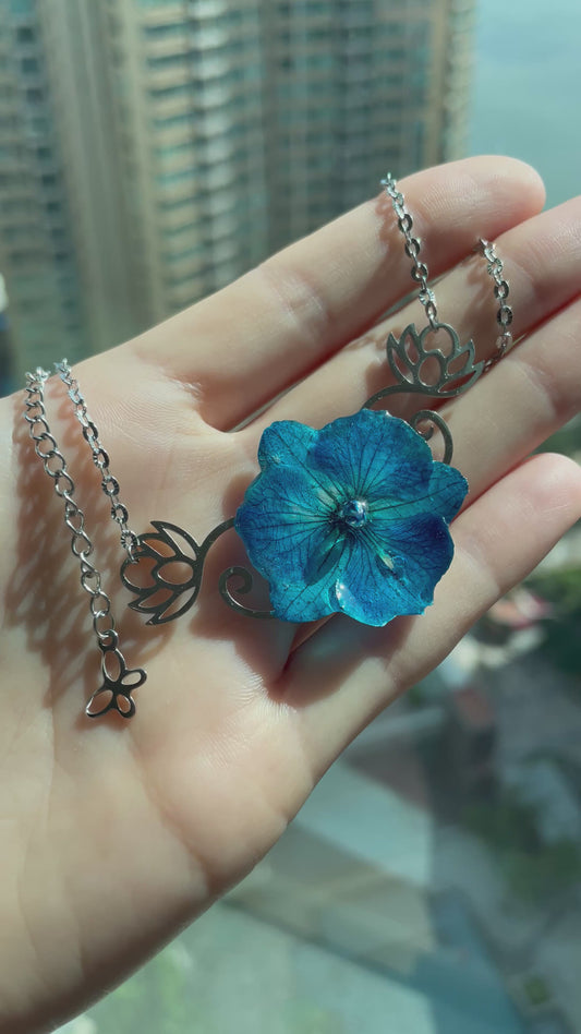 Blue Orchid Necklace