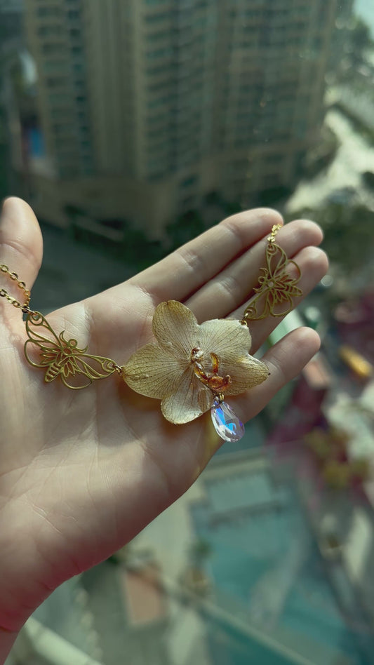 Necklace "Golden Bloom"