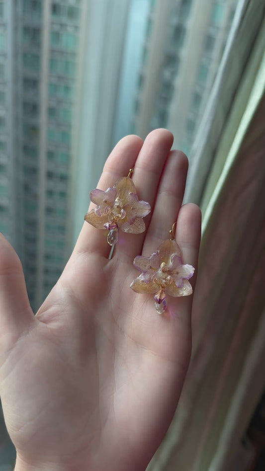 Earrings "Orchid Glow"